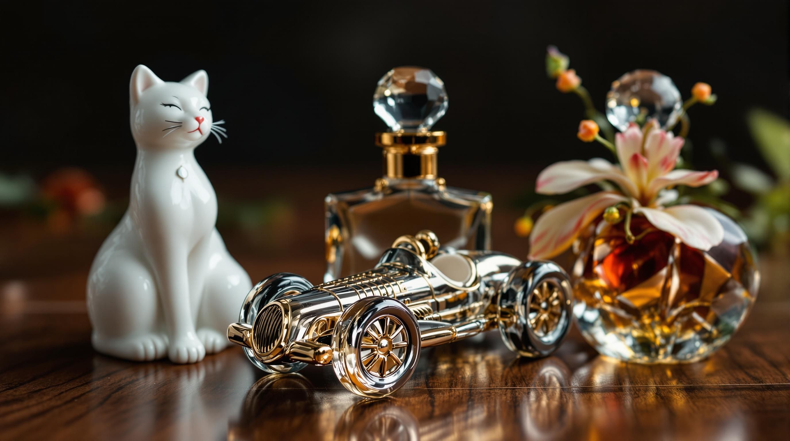 Vintage Avon perfume bottles collection showcasing decorative designs from the mid-20th century