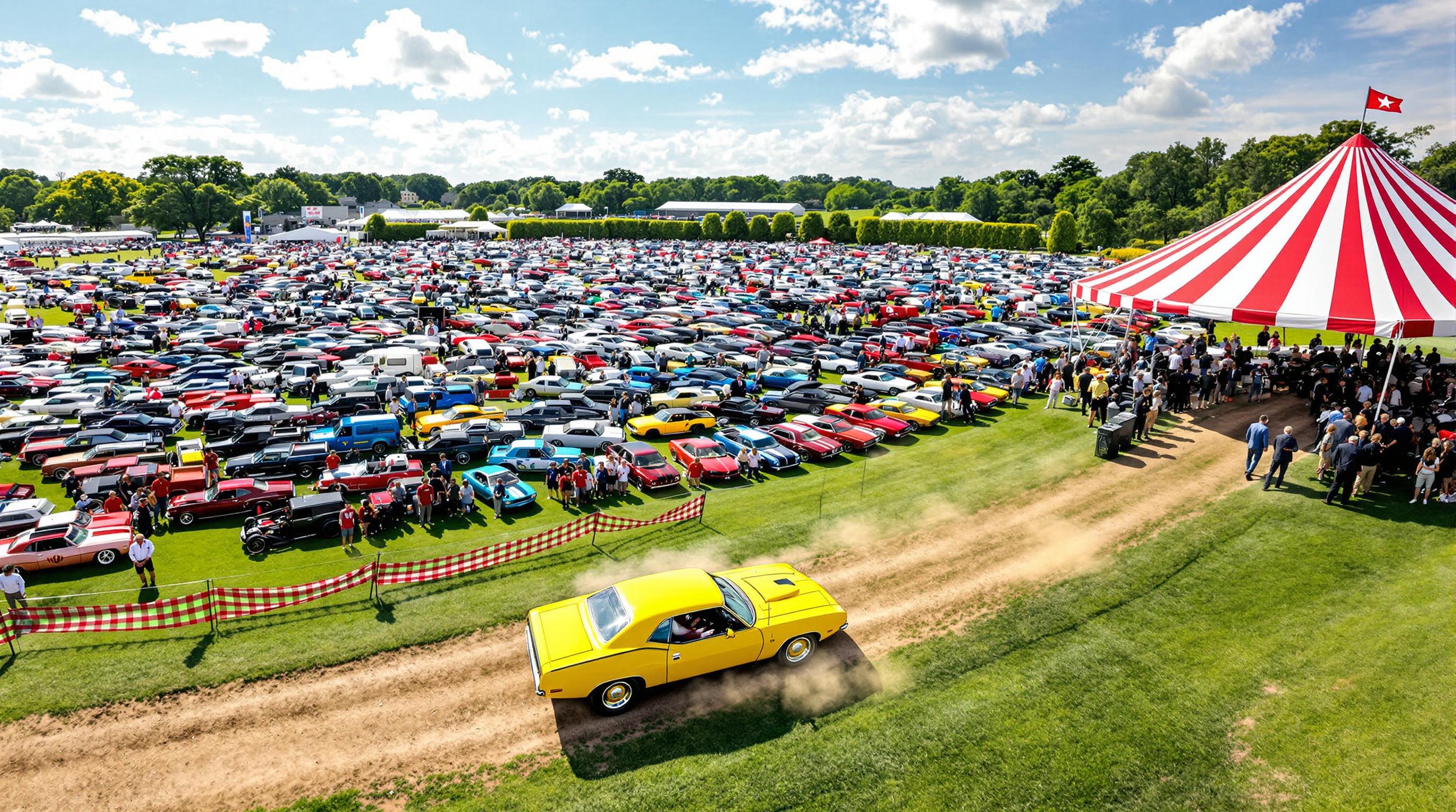 A professional appraiser documenting a classic car’s details
