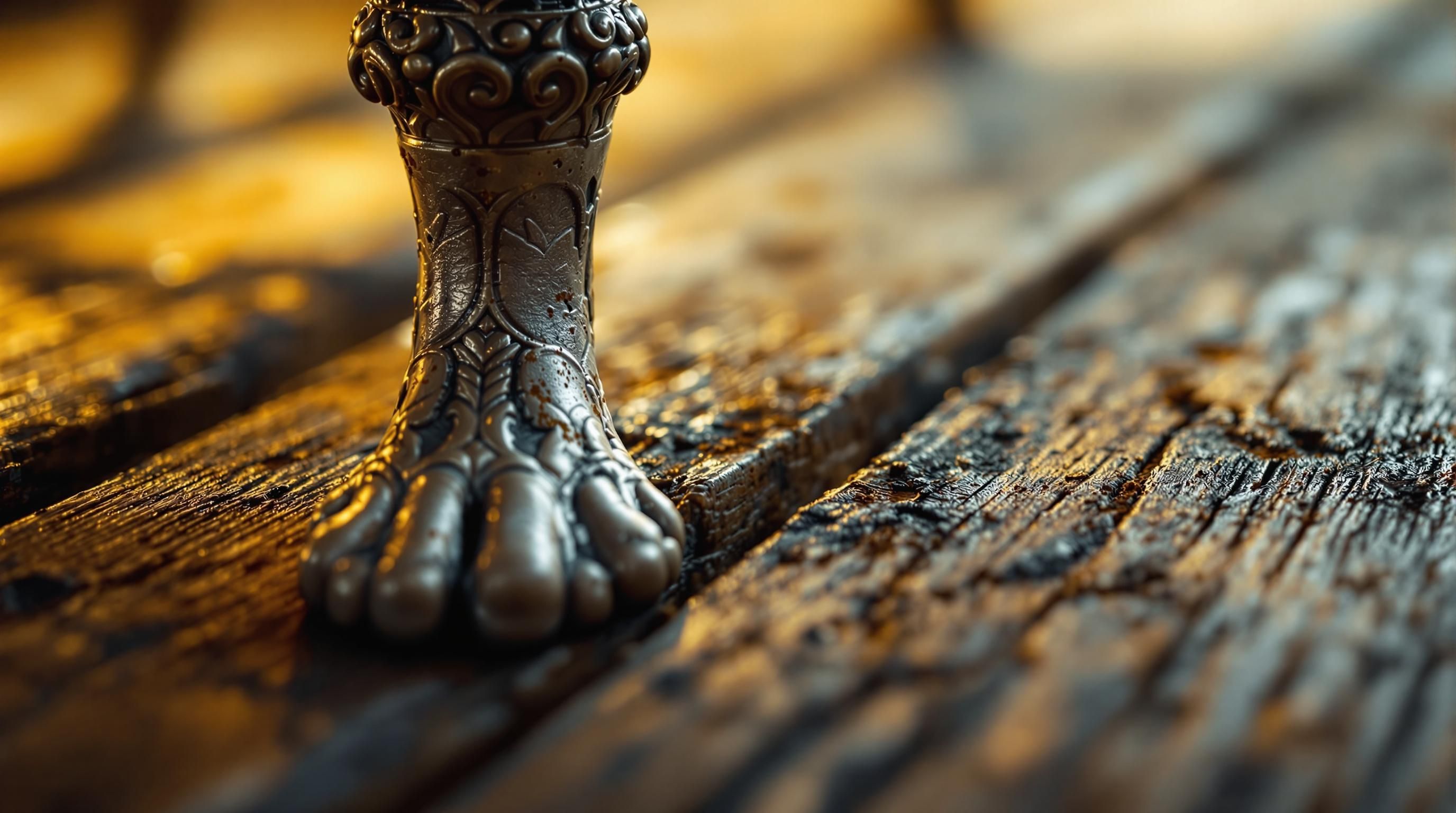 Victorian-era ornate clawfoot bathtub showing detailed feet and rim patterns