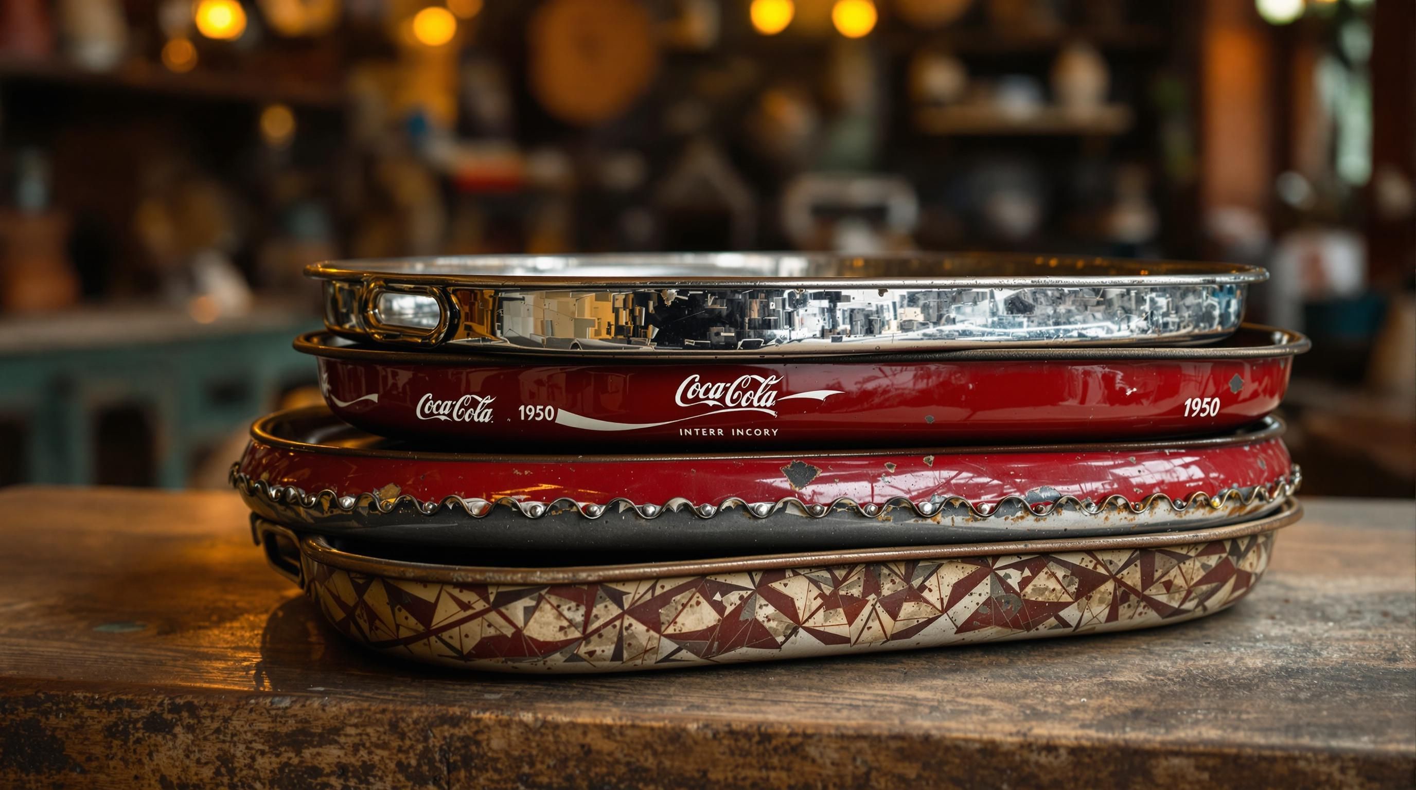 Rare vintage Coca-Cola serving tray from the 1920s featuring classic advertisement artwork and logo