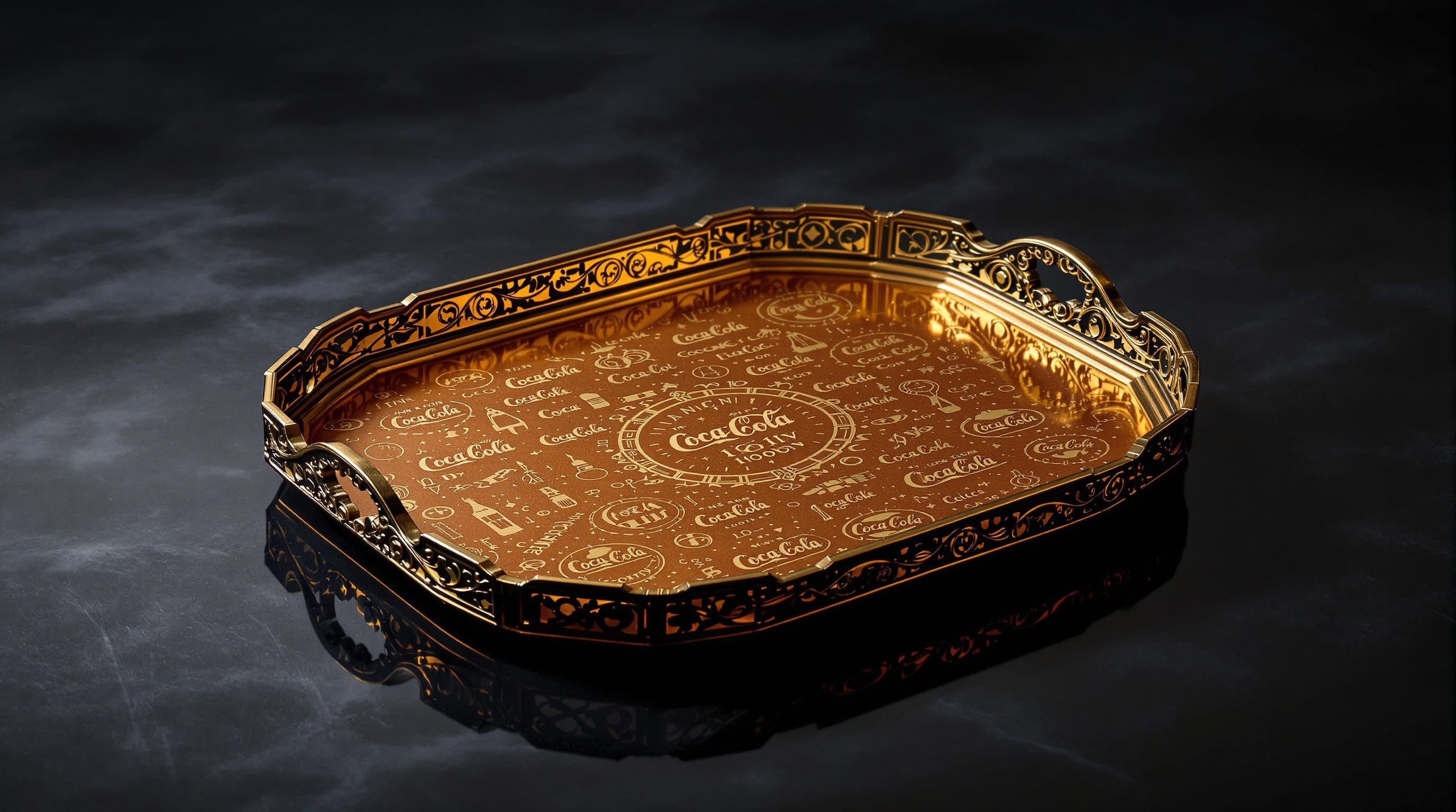 Rare early 20th century Coca-Cola tray displaying classic advertising art