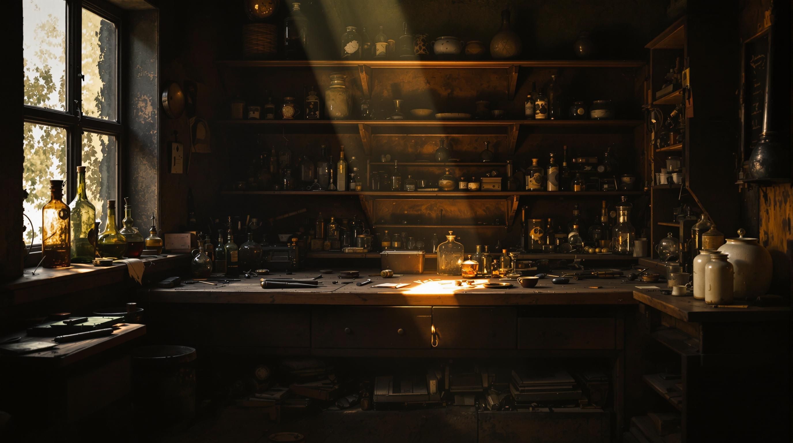 Various shapes of antique bottles demonstrating different functions