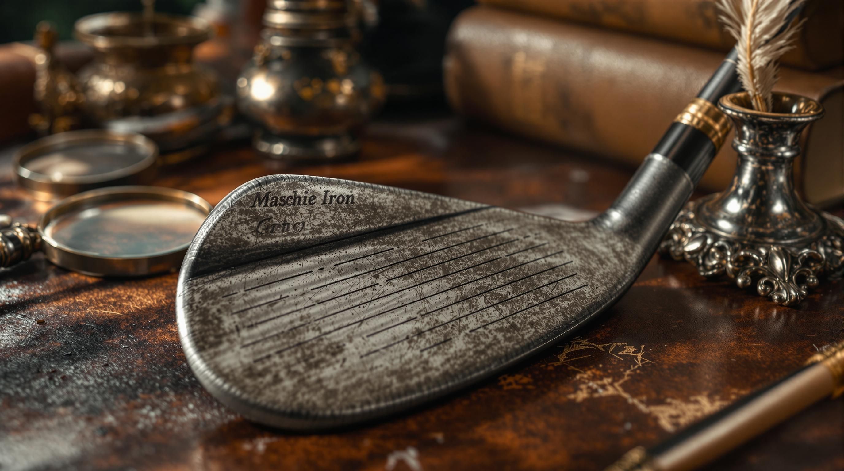 Rare and valuable antique golf clubs including hickory shafts and collectible putters from various eras