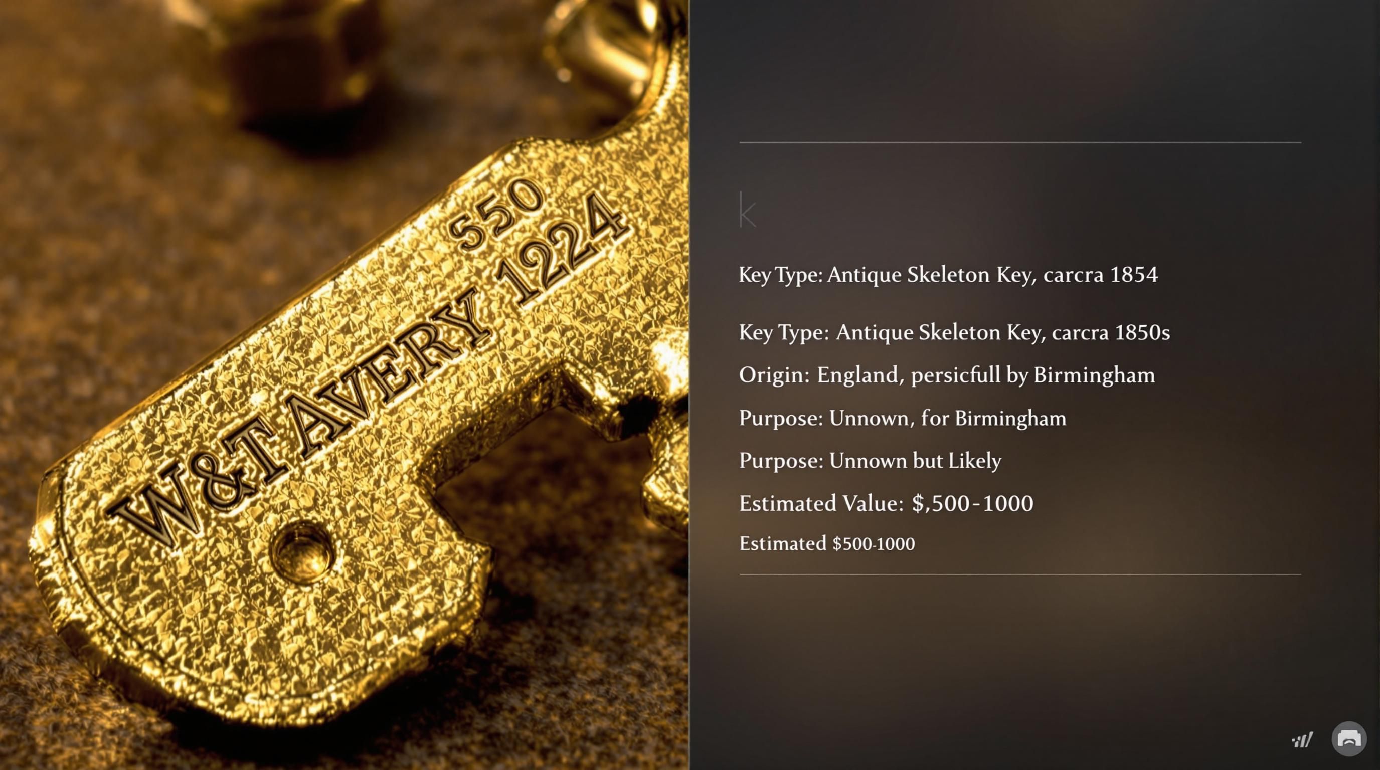 Antique keys from different historical periods