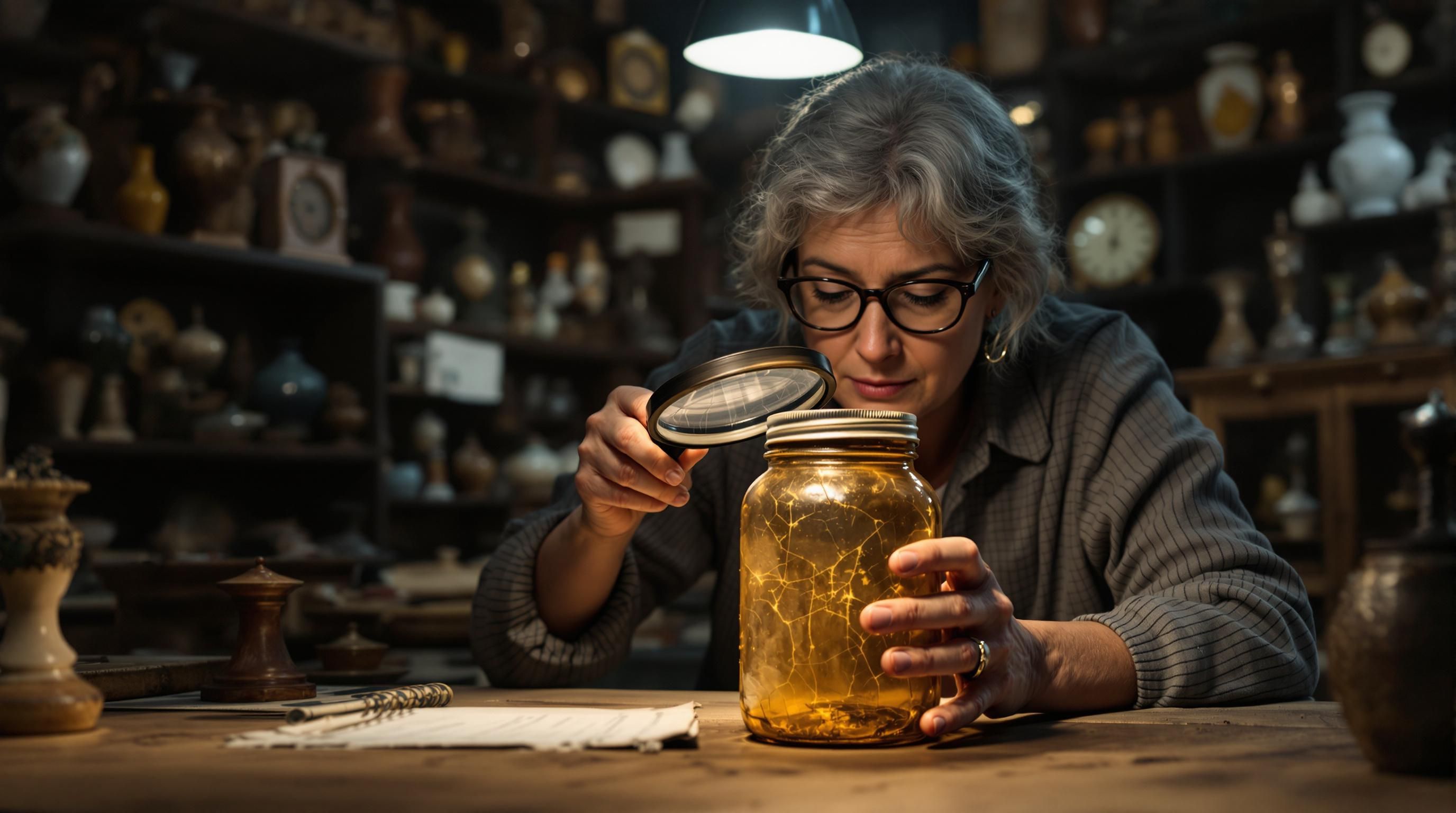 Rare amber colored antique Mason jar with original closure