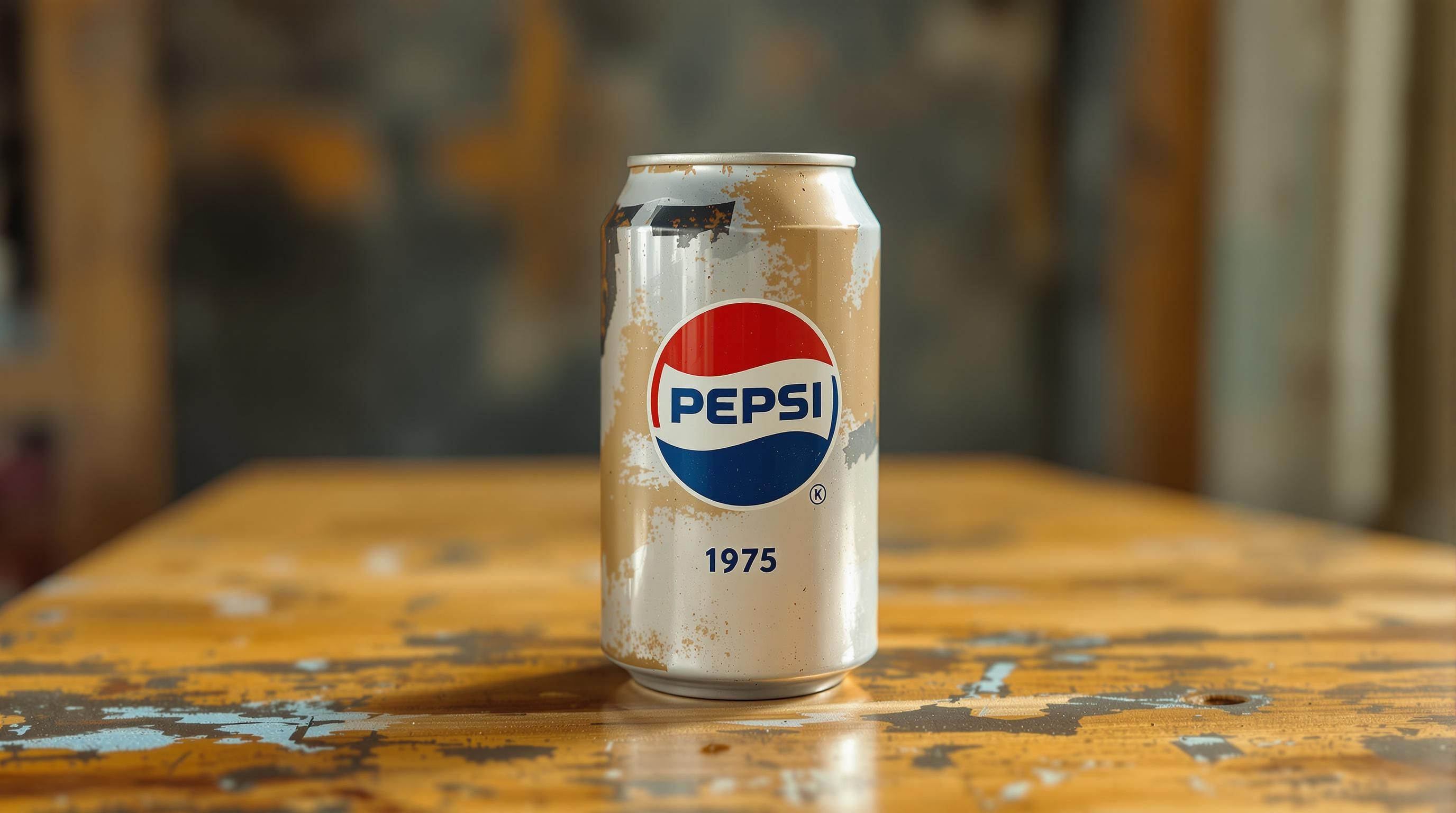Vintage Pepsi cans collection spanning multiple decades showing evolution of designs and packaging