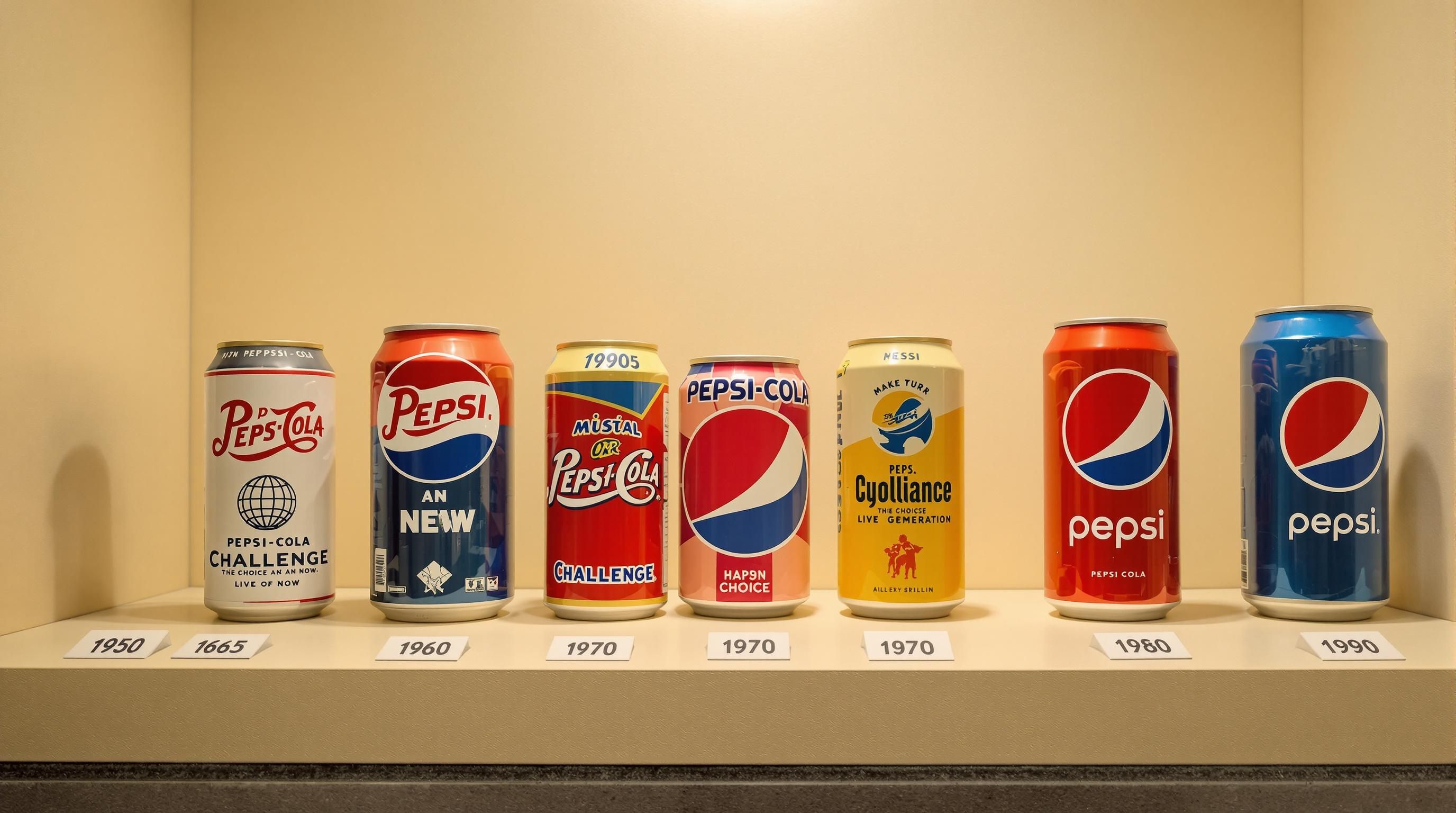 Rare 1970s Pepsi can with original logo and design elements in excellent condition