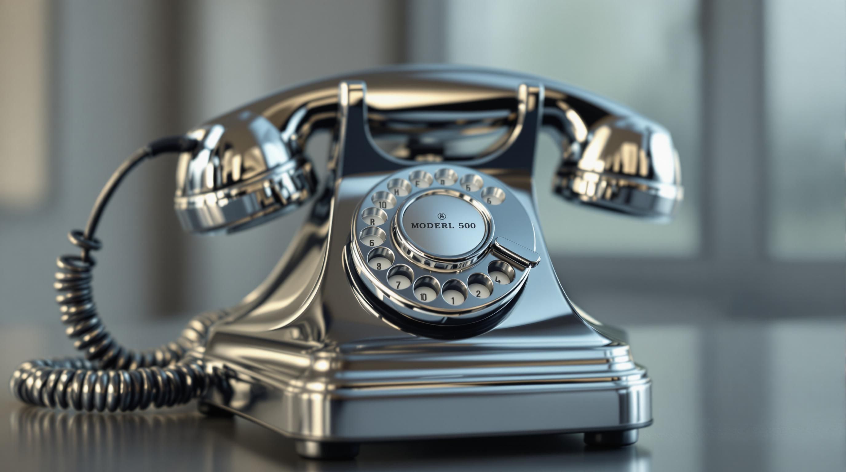 Classic black rotary telephone with coiled cord showing functional dial mechanism
