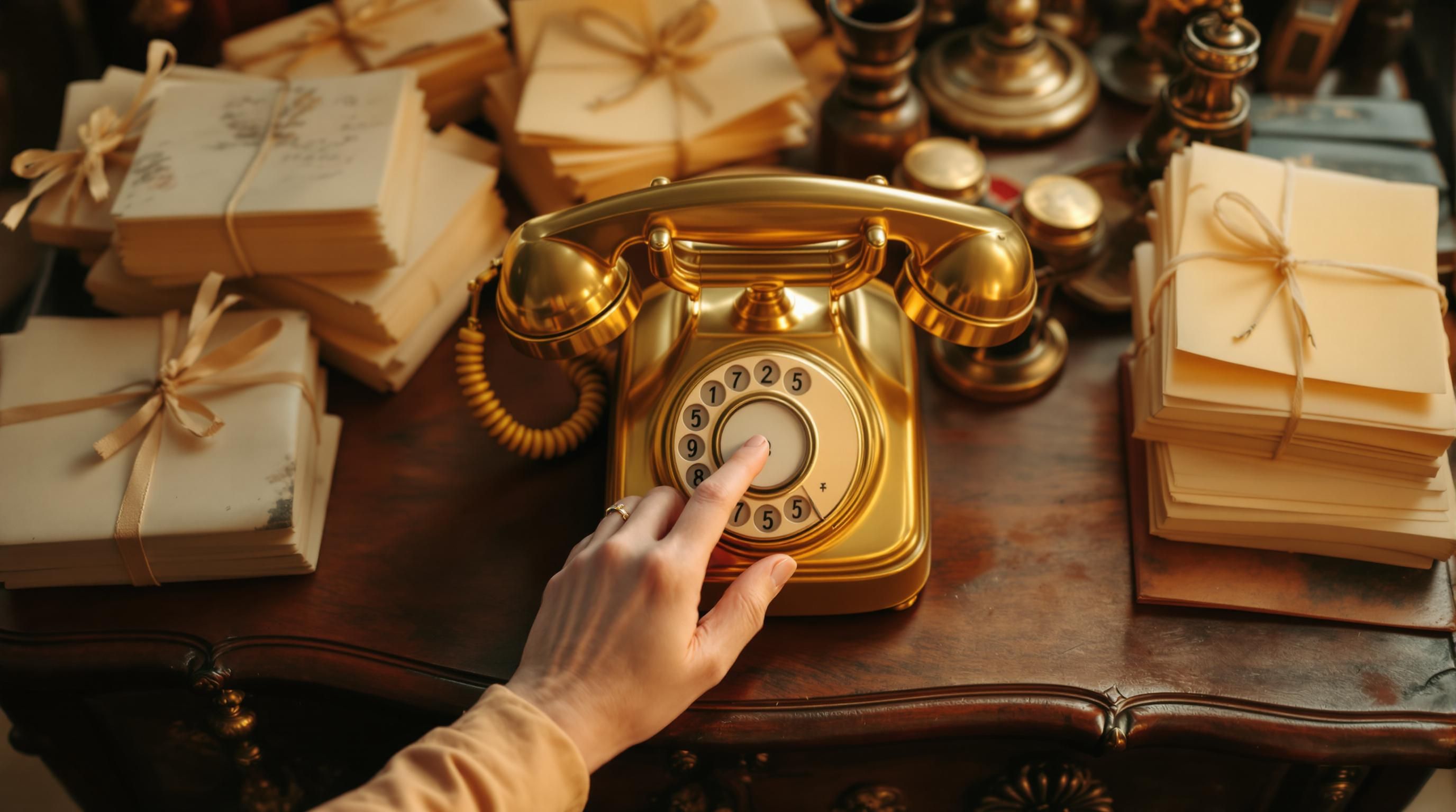 Rare colorful vintage rotary phone with original packaging