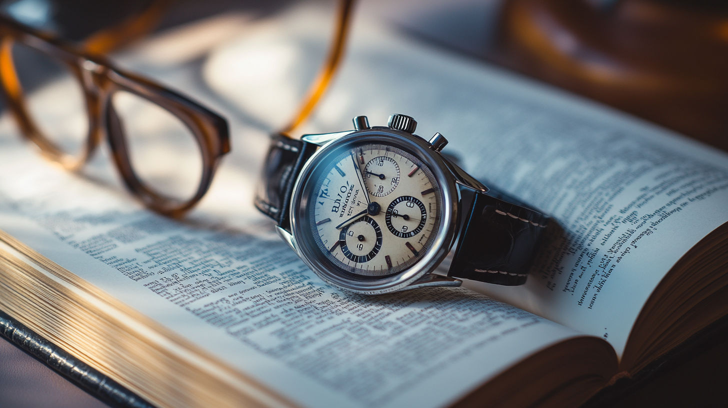 Vintage Bulova watch with original box and papers, which increases value