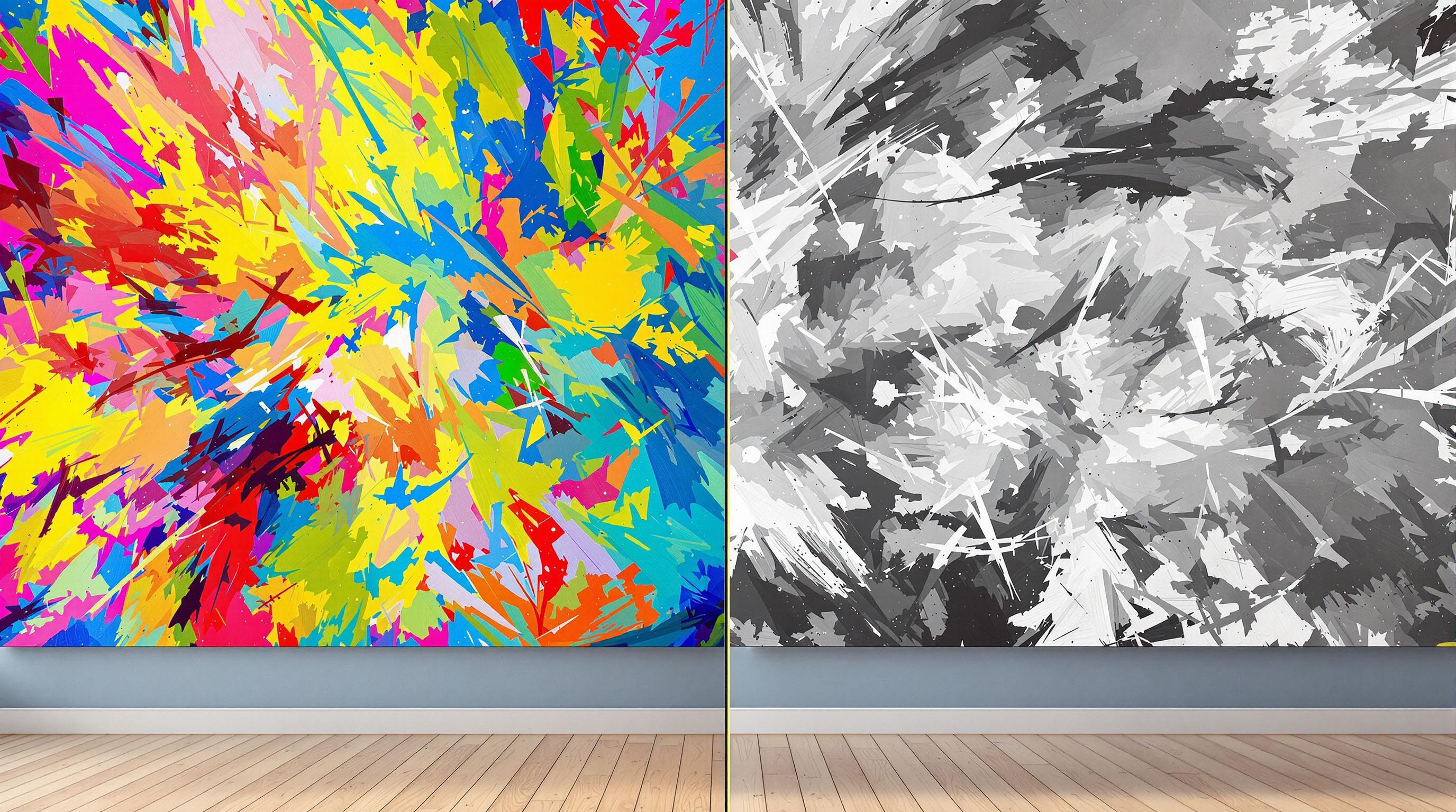 Examples of different value techniques in drawing and painting