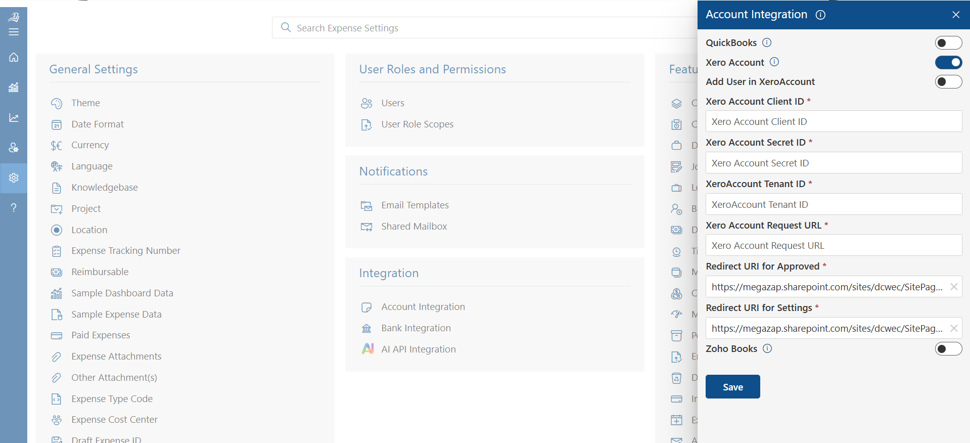 Xero expense management