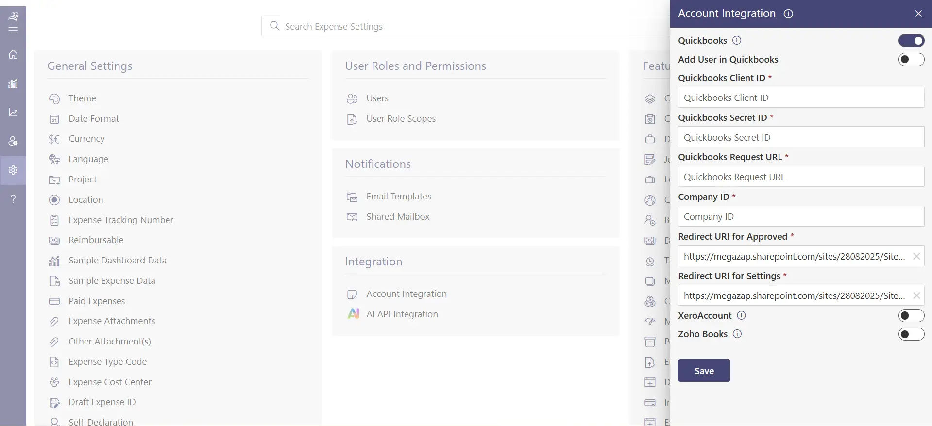 expense management with quickbooks