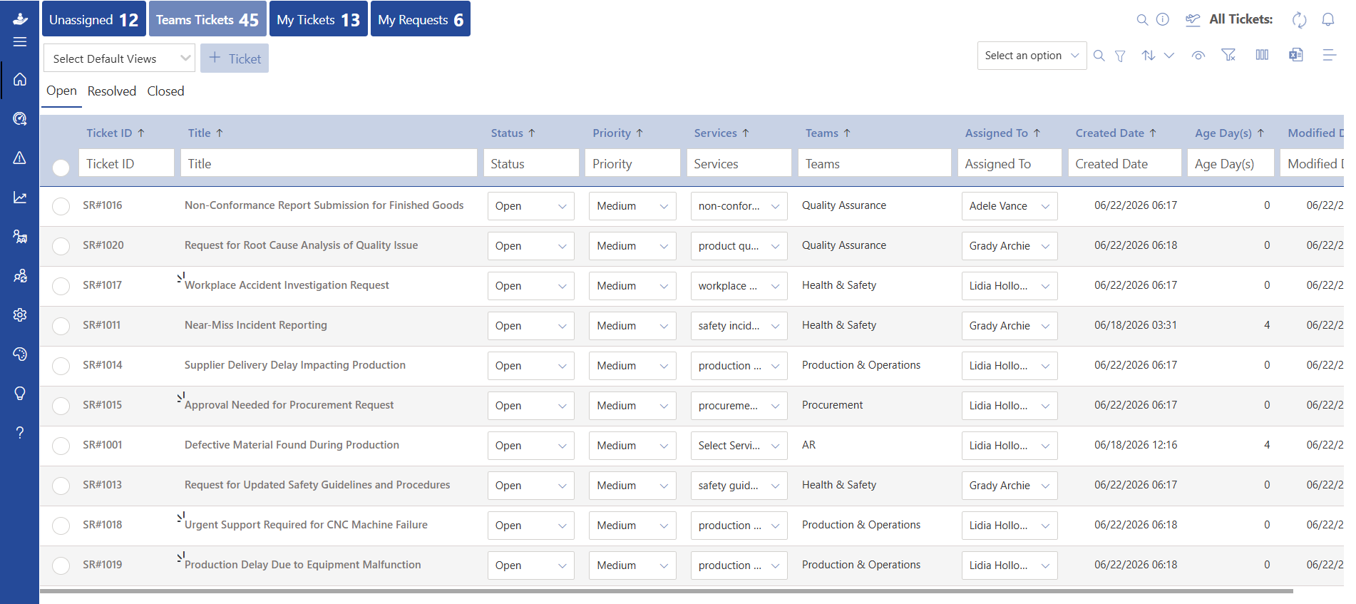 ticketing helpdesk