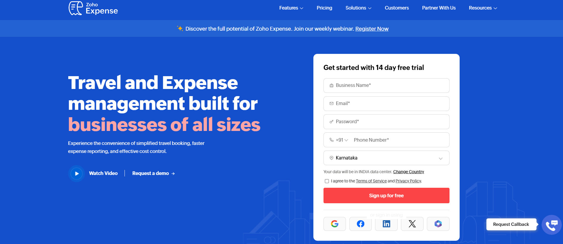 Zoho expense app