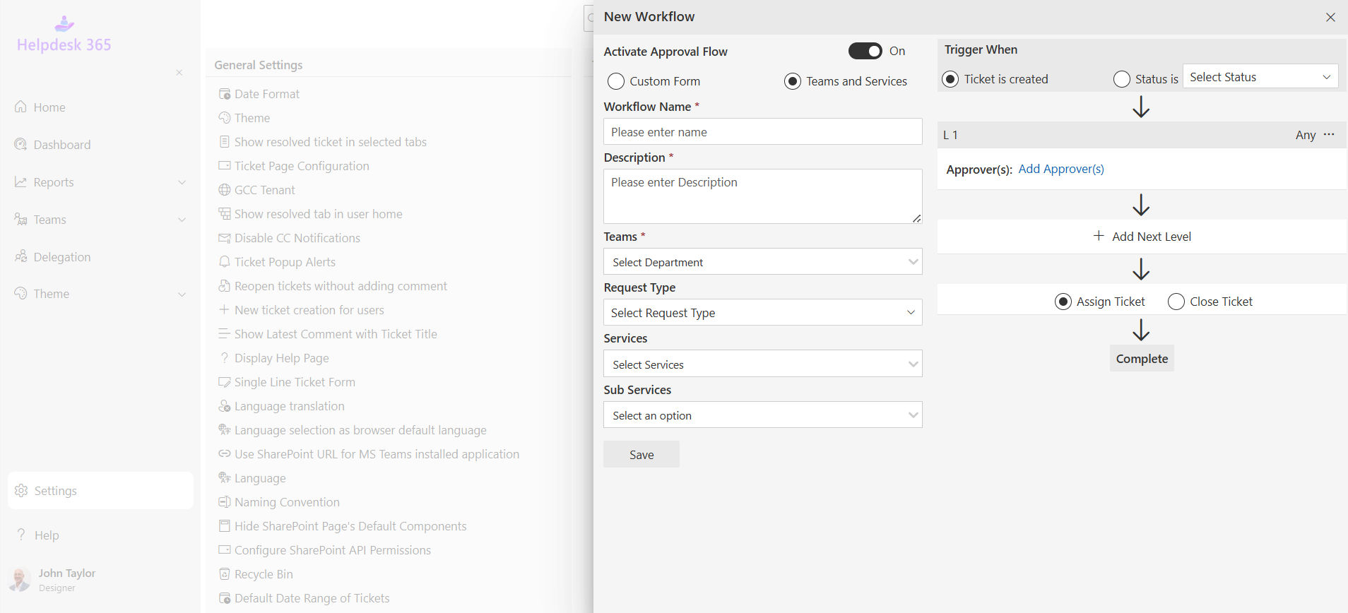 Helpdesk Ticketing System