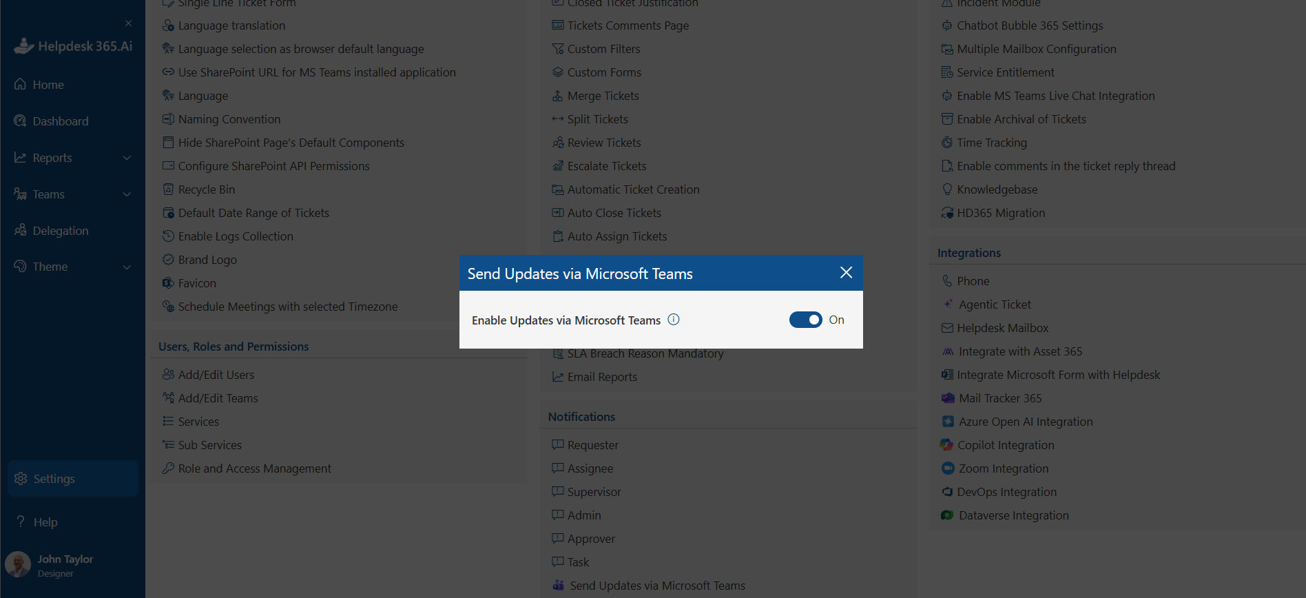 IT Helpdesk Solution for microsoft teams