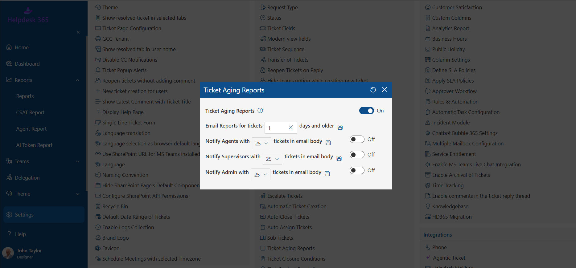 Helpdesk Ticket Dashboard