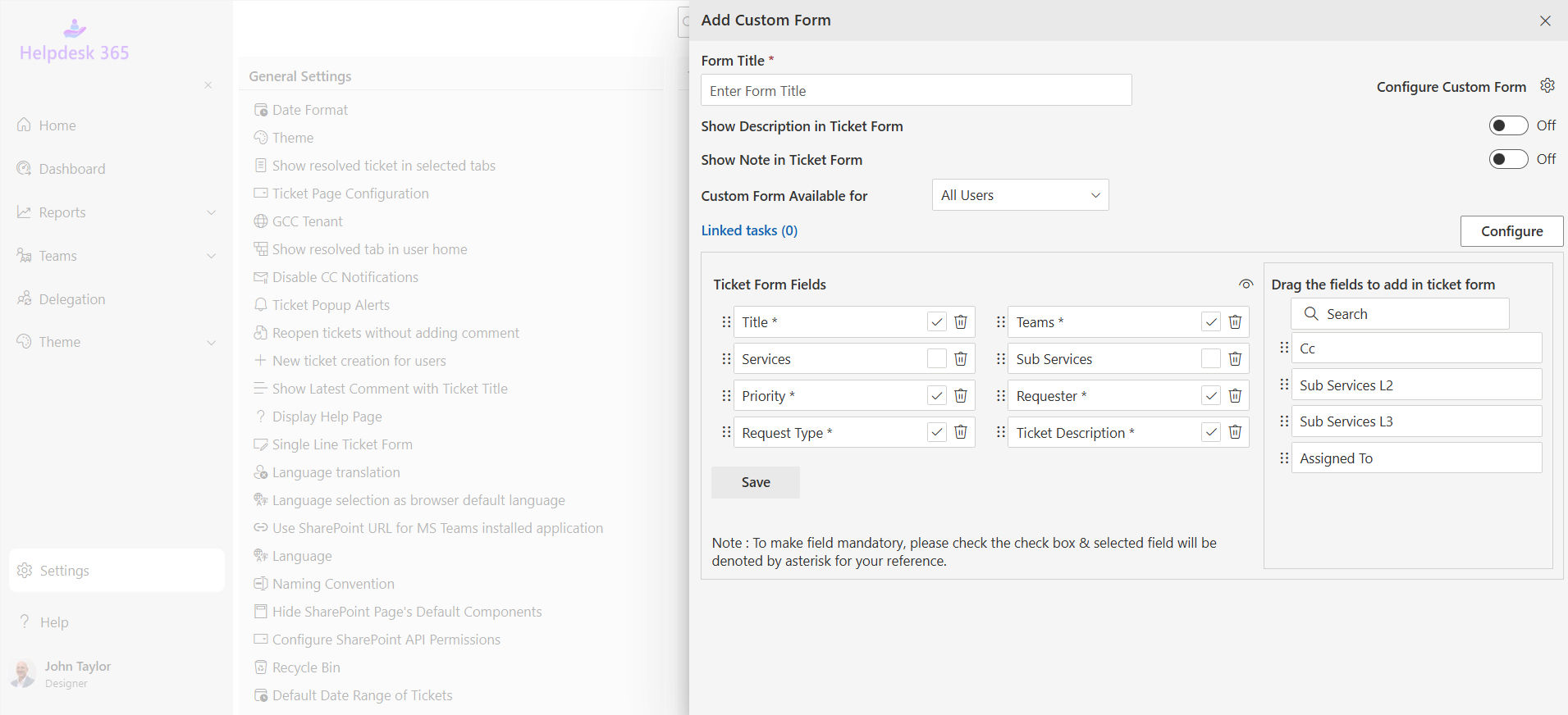 Helpdesk Ticketing System