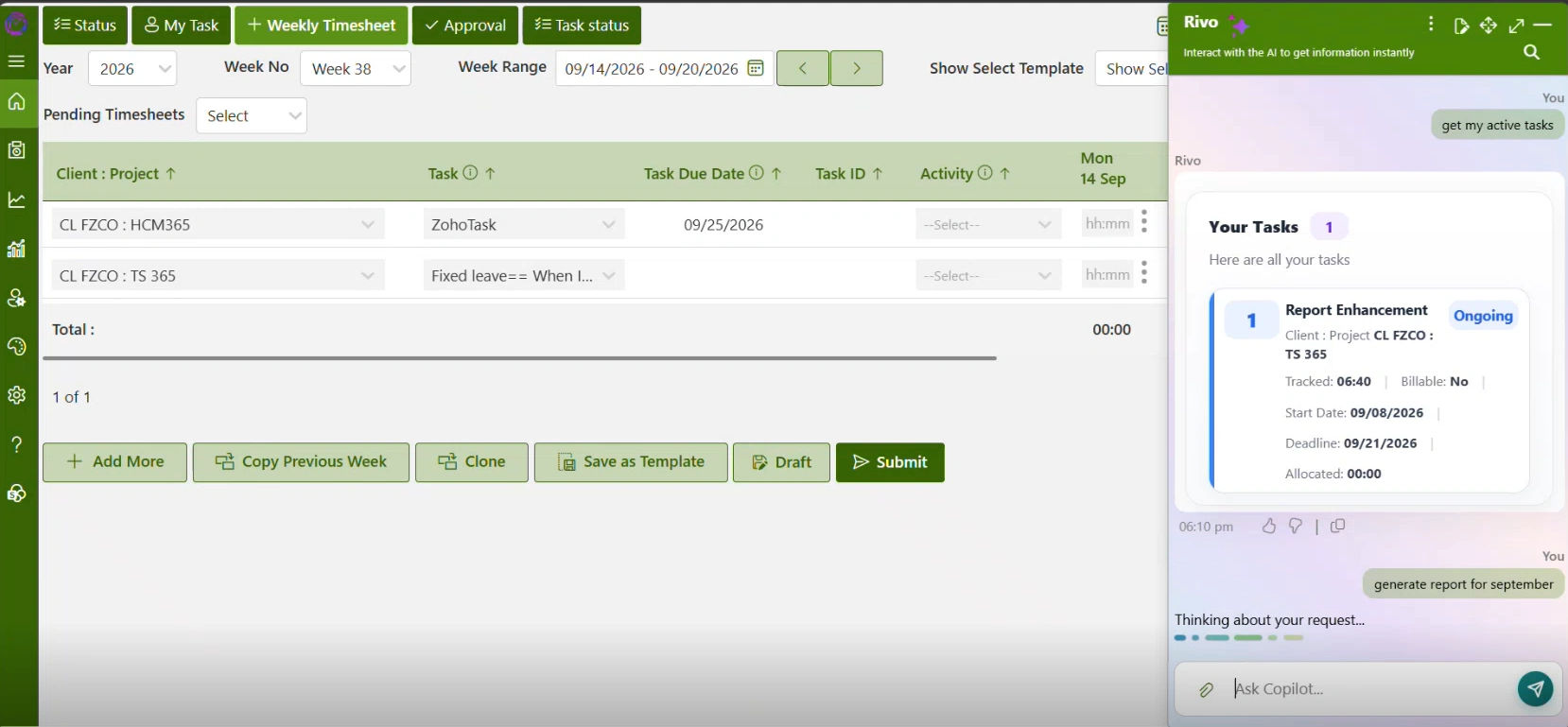 timesheet ai agent