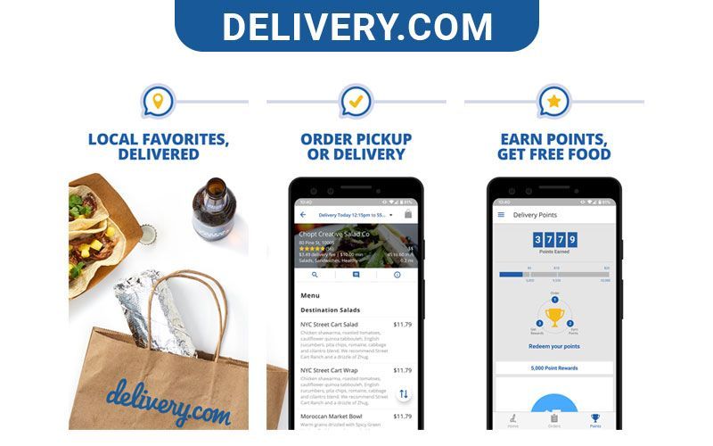 Delivery.com food delivery app