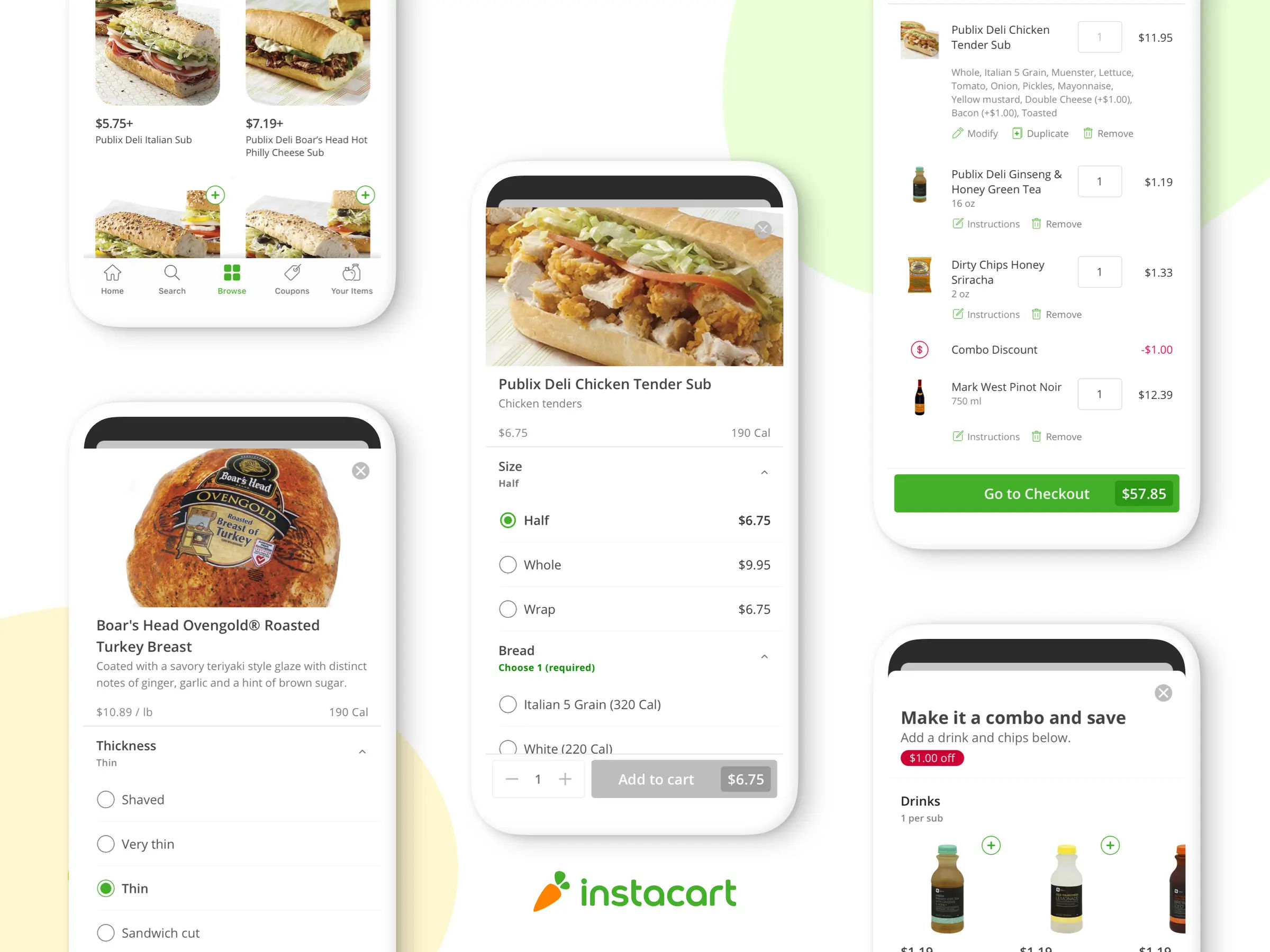 Ordering groceries from Instacart