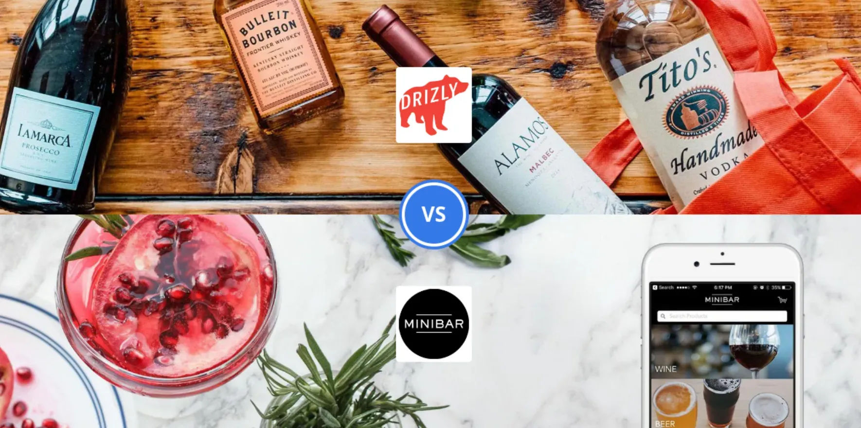 comparing Drizly & Minibar