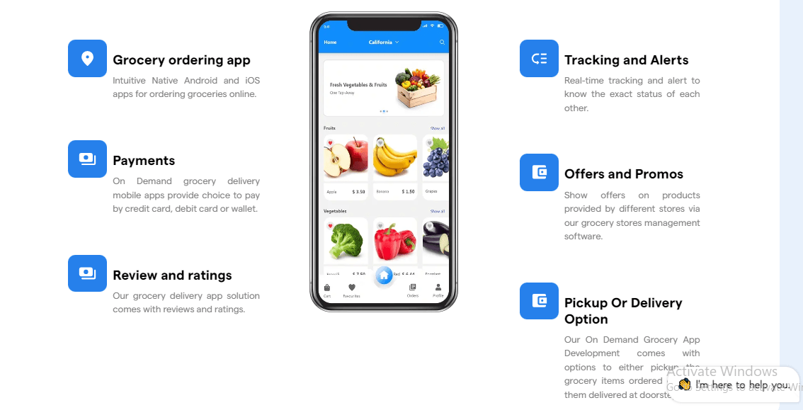 Grocery Delivery App Features