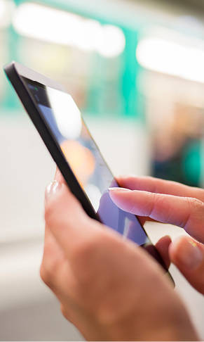 using a cellphone
