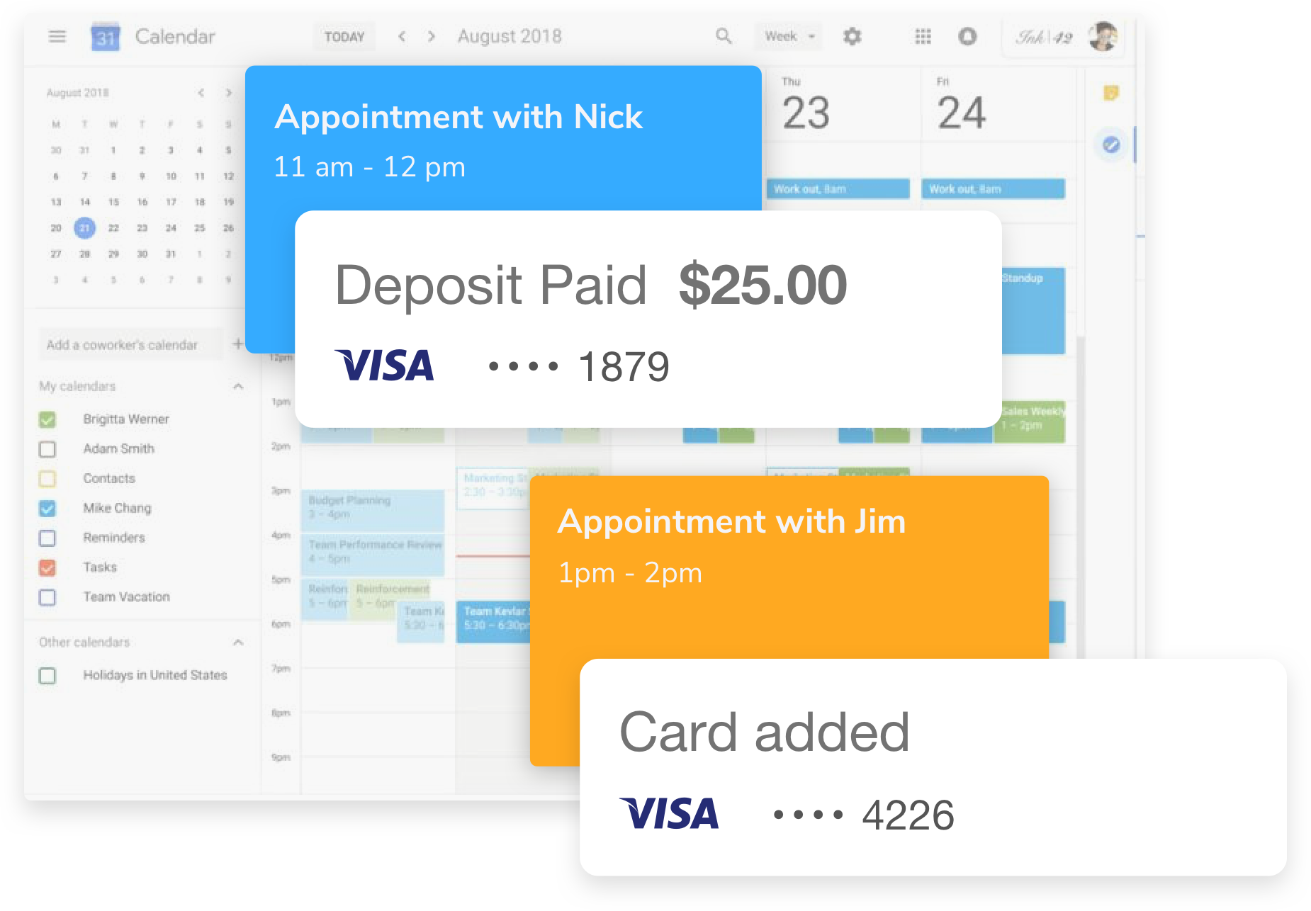 Appointment payments - Appointment Reminders, Apptoto