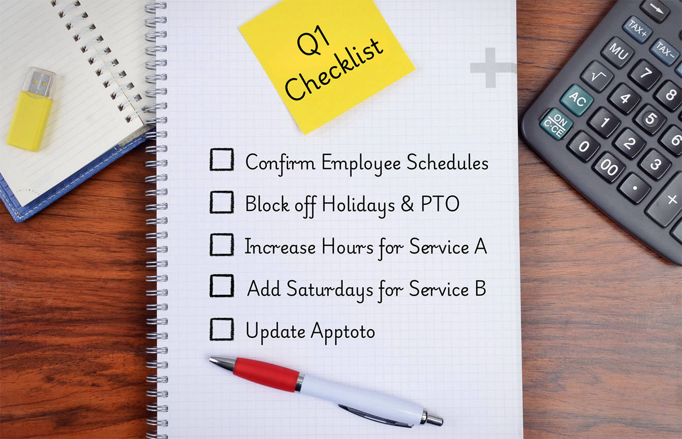 checklist for important tasks