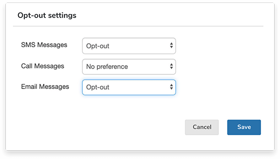 Client opt out