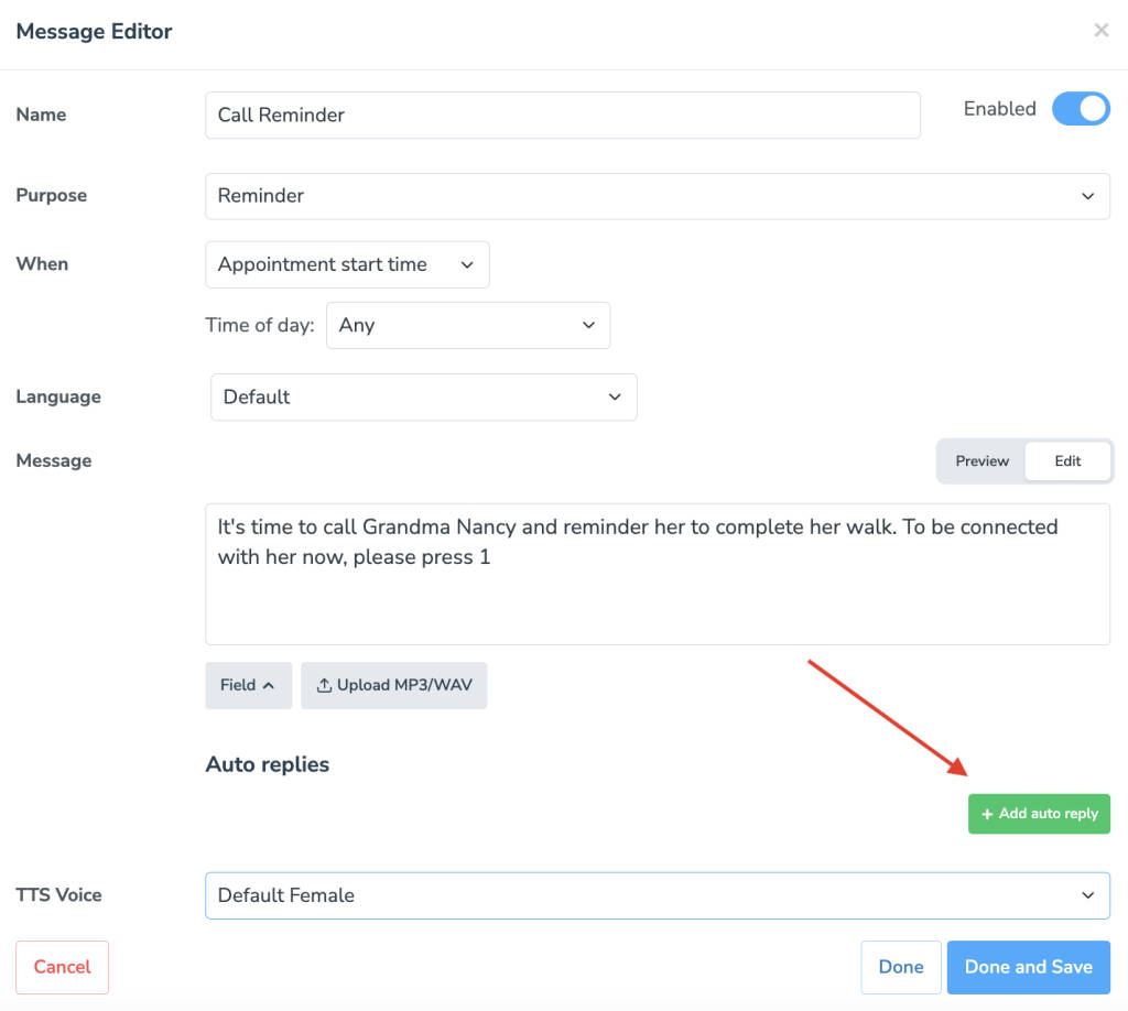 Add auto-reply feature in Apptoto