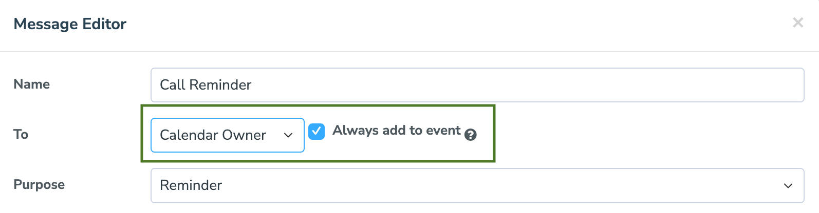send reminder message to calendar owner feature in Apptoto
