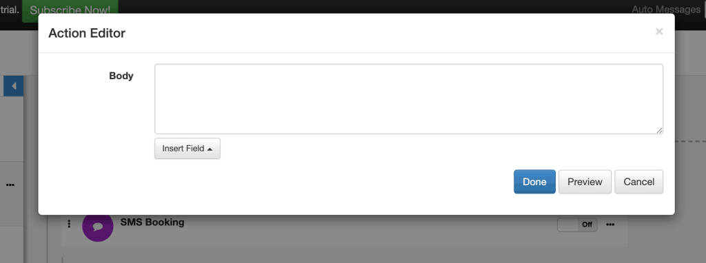Edit the contents of the auto reply message.