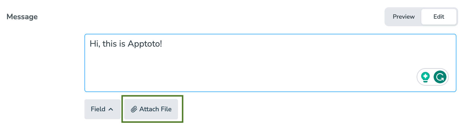 Attach File Notification Personalize customer messaging with attachments and emoticons