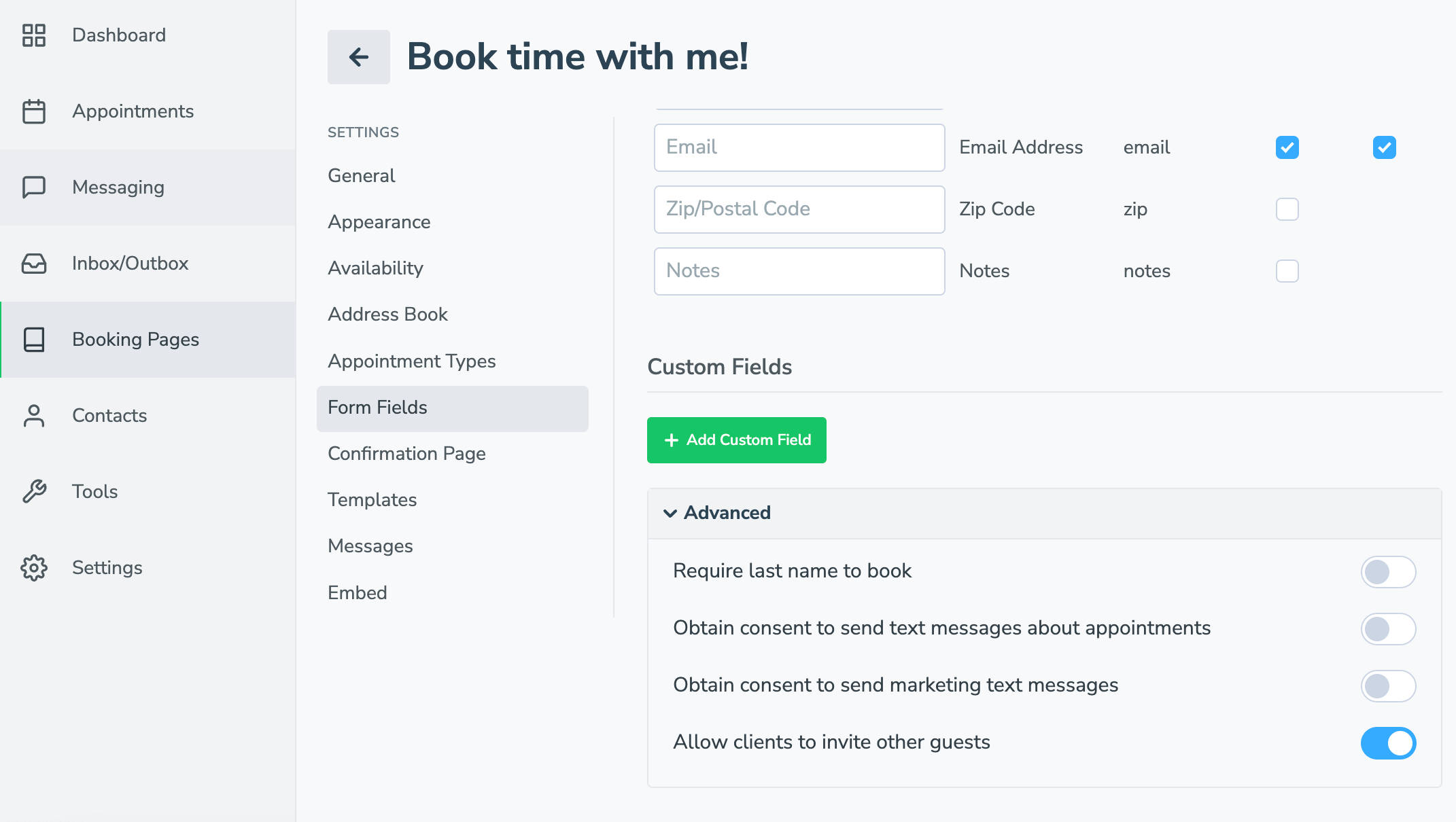 Enable clients booking with you to invite other guests