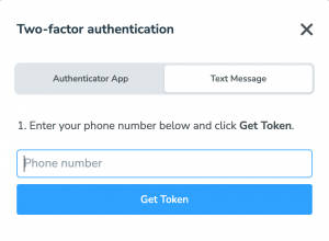2FA authentication using "text messages" in Apptoto
