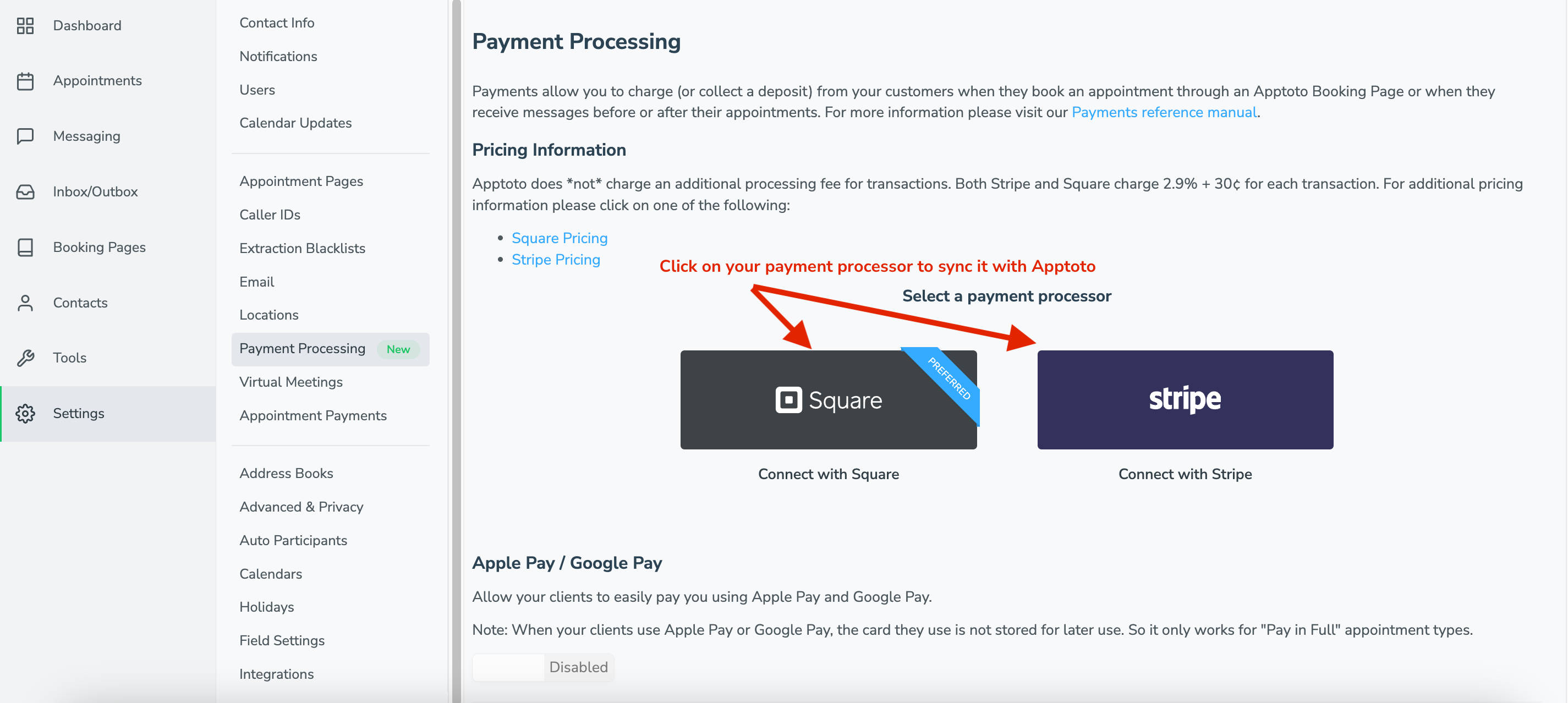 How To Connect Your Payment Processor In Apptoto
