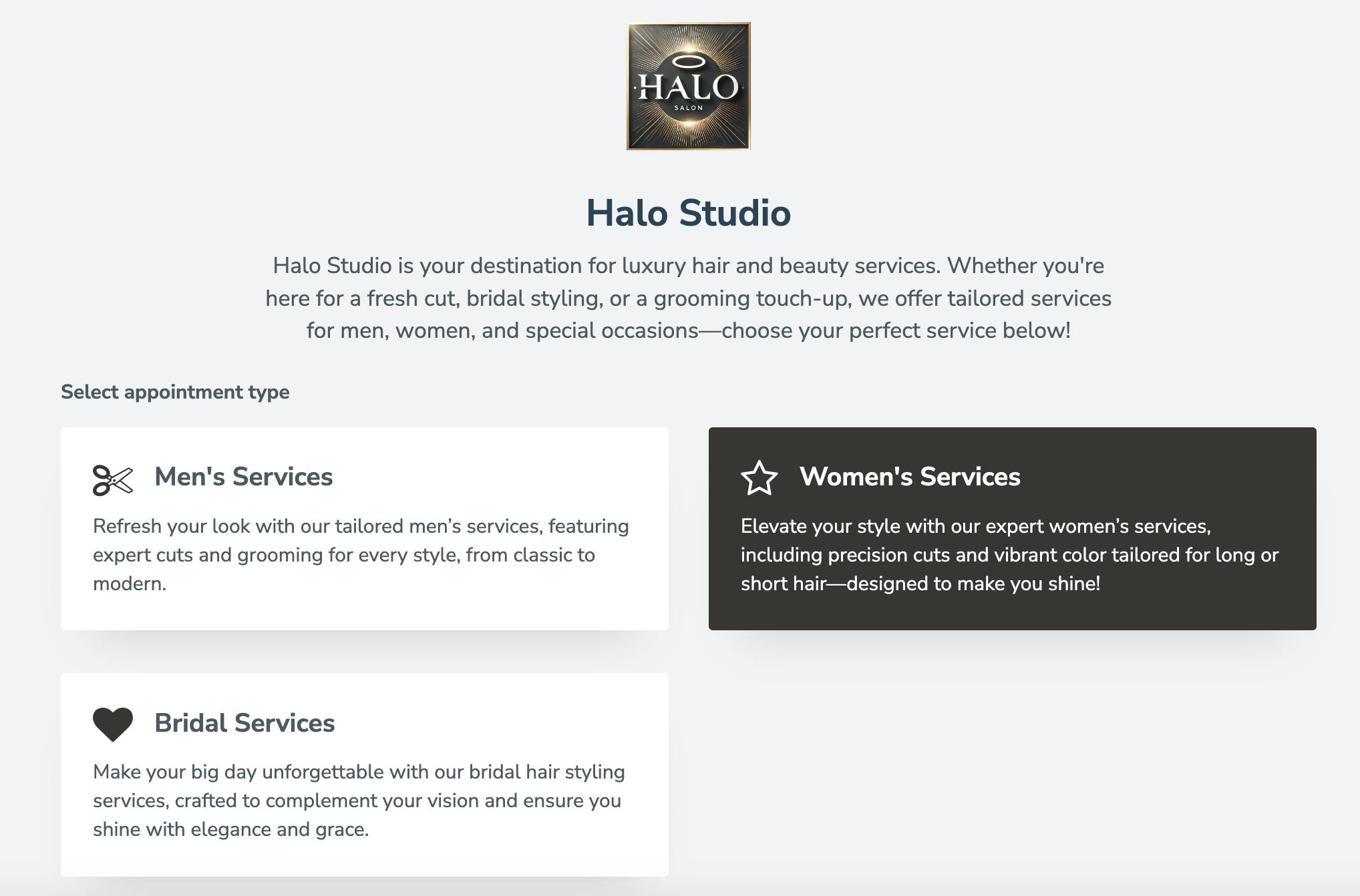 Preview your multi-appointment-type booking page