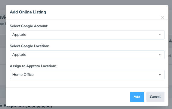 Assign Google Profile to a specific Google and Apptoto location (if you have multiple)