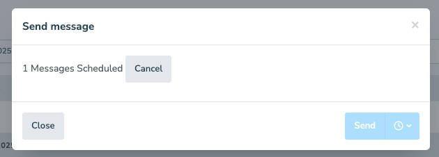 Confirmation text message has been scheduled