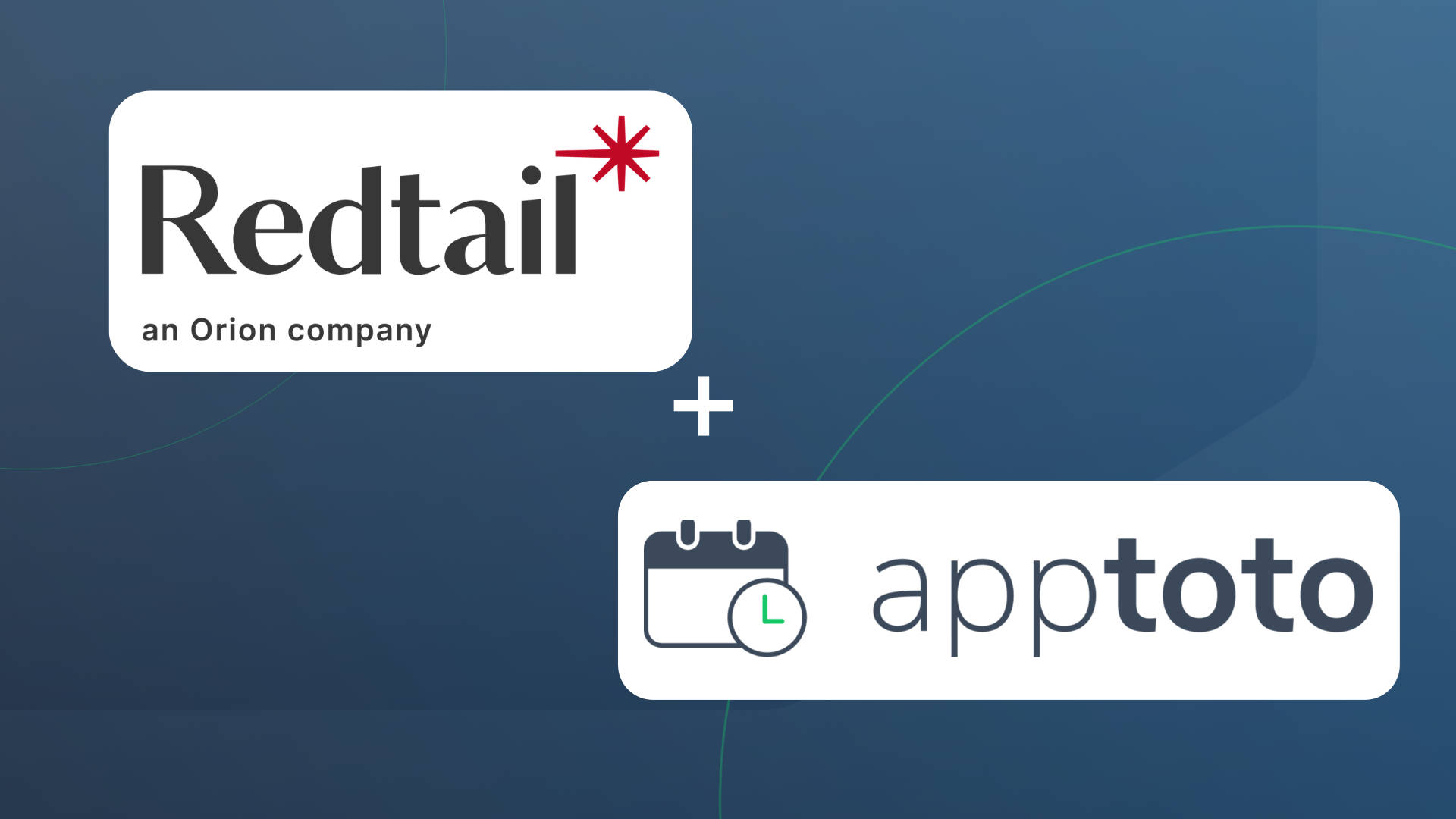 Redtail and Apptoto logos showing the integration that powers Redtail appointment reminders for financial advisors