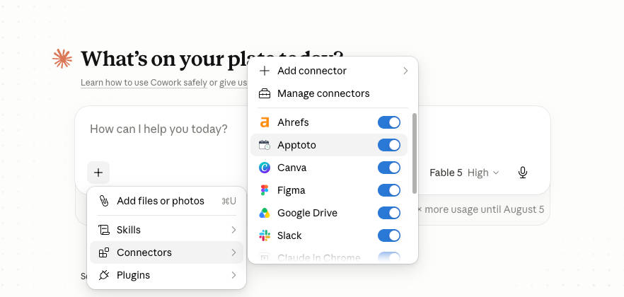 Open the connectors tab in Claude to determine if the connector you added is toggled on.