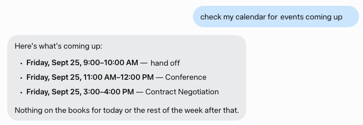 Muse listing tomorrow's appointments pulled from Apptoto