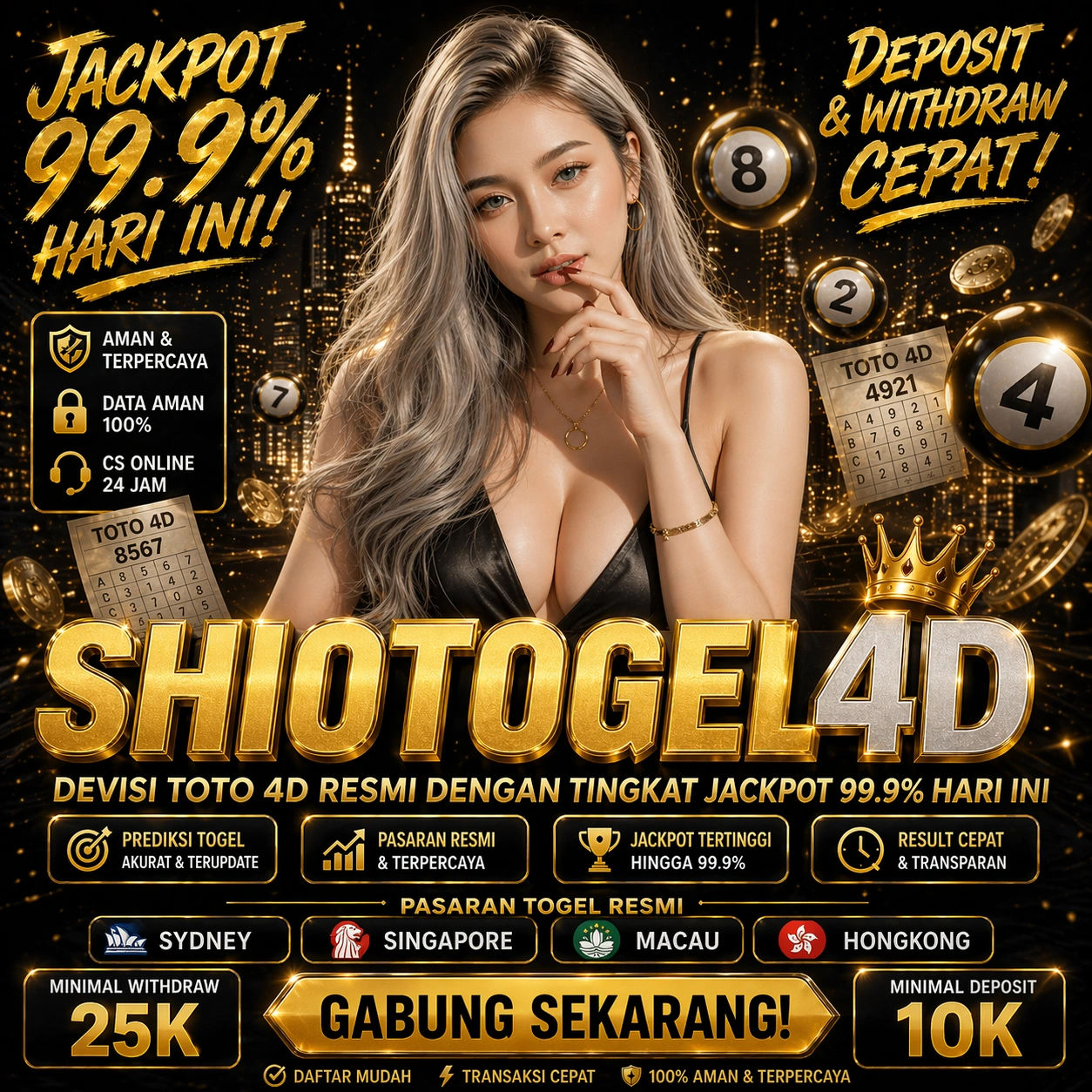 Galeri foto Shiotogel4D - Devisi Toto 4D Resmi dengan Tingkat Jackpot 99.9% Hari Ini di Jakarta