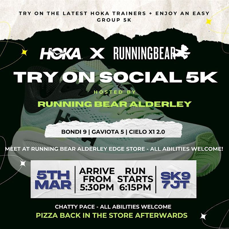 Running Bear Alderley Edge x Hoka Try-On Community 5K