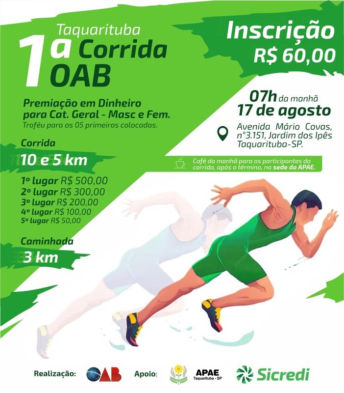 1 Corrida OAB Taquarituba 2025