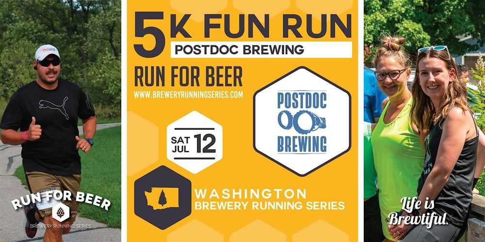 5k Beer Run x Postdoc Brewing | 2025 Washington Brewery Running Series