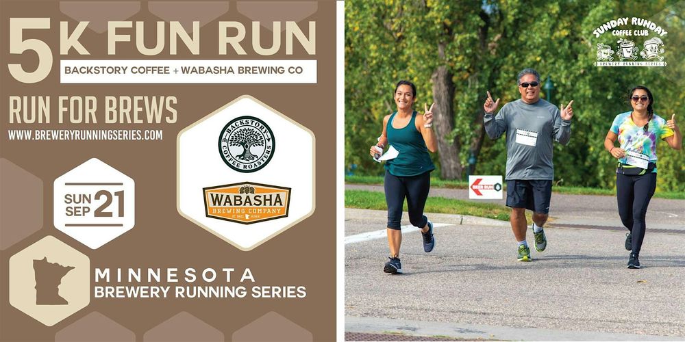 5k Fun Run x Backstory Coffee + Wabasha Brewing | 2025 MN Brewery Run